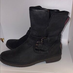 Ugg Simmens Black Motorcycle Style Boots 8.5